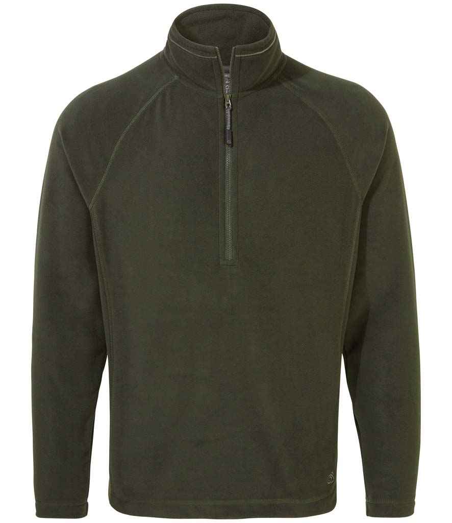 Craghoppers Expert Corey 200 Half Zip Micro Fleece in Dark Cedar Green by Craghoppers — Custom branded clothing by Print Press, featuring premium embroidery produced in our specialist print lab in the UK.