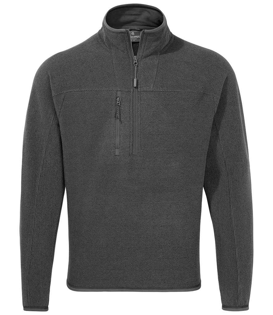 Craghoppers Expert Active Half Zip Knitted Fleece in Carbon Grey Marl by Craghoppers — Custom branded clothing by Print Press, featuring premium embroidery produced in our specialist print lab in the UK.