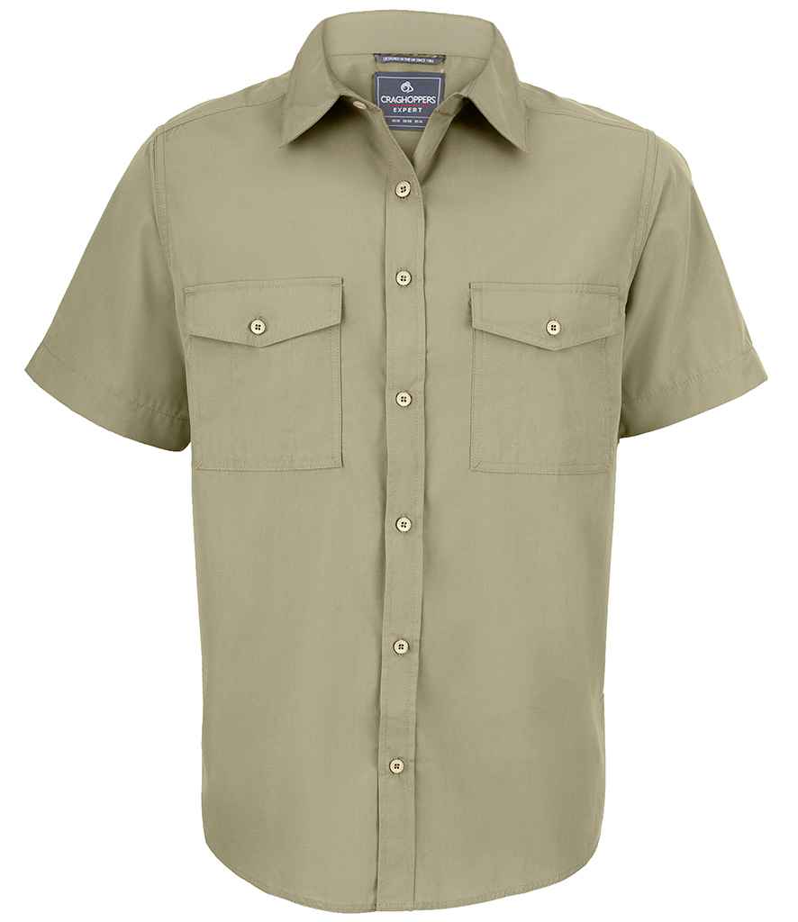 Craghoppers Expert Kiwi Short Sleeve Shirt in by Craghoppers — Custom branded clothing by Print Press, featuring premium embroidery produced in our specialist print lab in the UK.