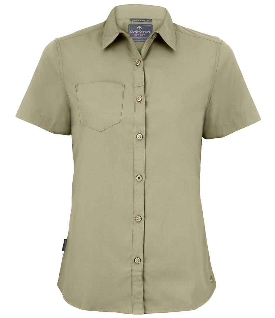 Craghoppers Expert Ladies Kiwi Short Sleeve Shirt in by Craghoppers — Custom branded clothing by Print Press, featuring premium embroidery produced in our specialist print lab in the UK.