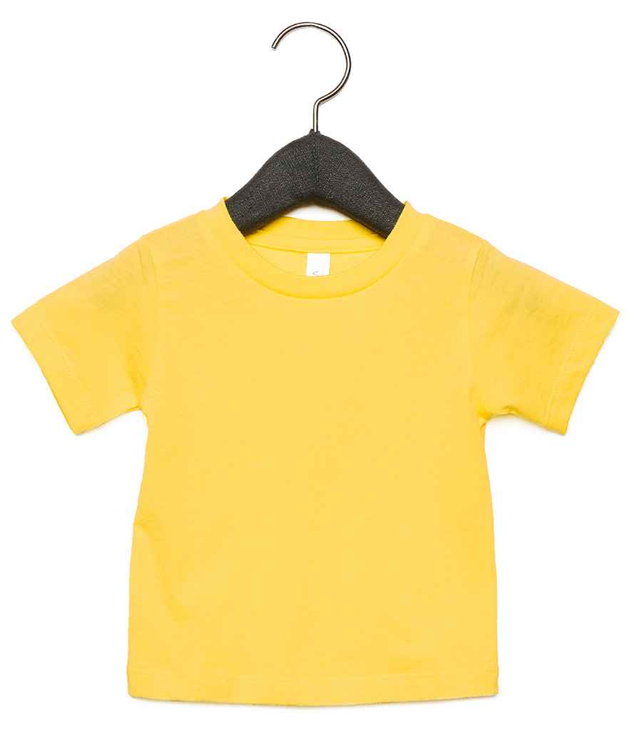 Canvas Baby Crew Neck T-Shirt in Yellow by Bella+Canvas — Custom branded clothing by Print Press, featuring premium embroidery produced in our specialist print lab in the UK.