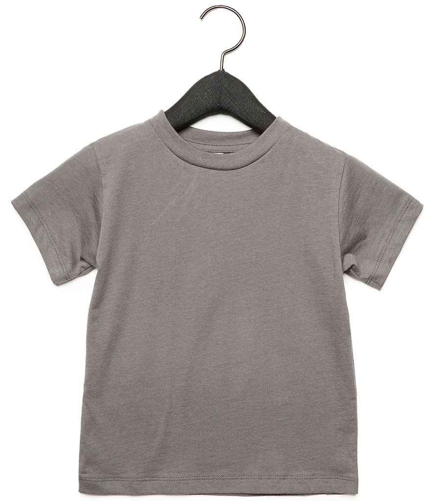 Canvas Toddler Crew Neck T-Shirt in Asphalt by Bella+Canvas — Custom branded clothing by Print Press, featuring premium embroidery produced in our specialist print lab in the UK.