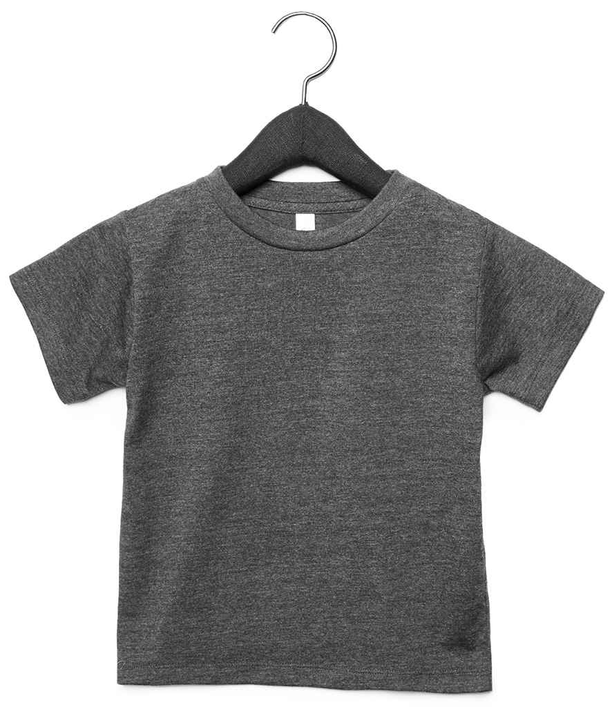 Canvas Toddler Crew Neck T-Shirt in Dark Grey Heather by Bella+Canvas — Custom branded clothing by Print Press, featuring premium embroidery produced in our specialist print lab in the UK.