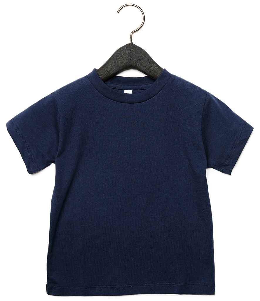 Canvas Toddler Crew Neck T-Shirt in Navy by Bella+Canvas — Custom branded clothing by Print Press, featuring premium embroidery produced in our specialist print lab in the UK.