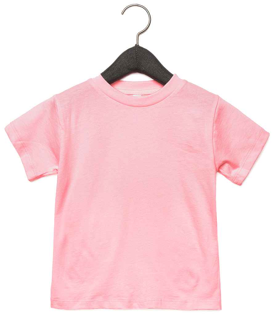 Canvas Toddler Crew Neck T-Shirt in Pink by Bella+Canvas — Custom branded clothing by Print Press, featuring premium embroidery produced in our specialist print lab in the UK.
