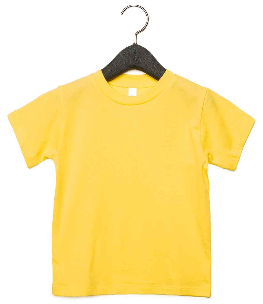 Canvas Toddler Crew Neck T-Shirt in Yellow by Bella+Canvas — Custom branded clothing by Print Press, featuring premium embroidery produced in our specialist print lab in the UK.