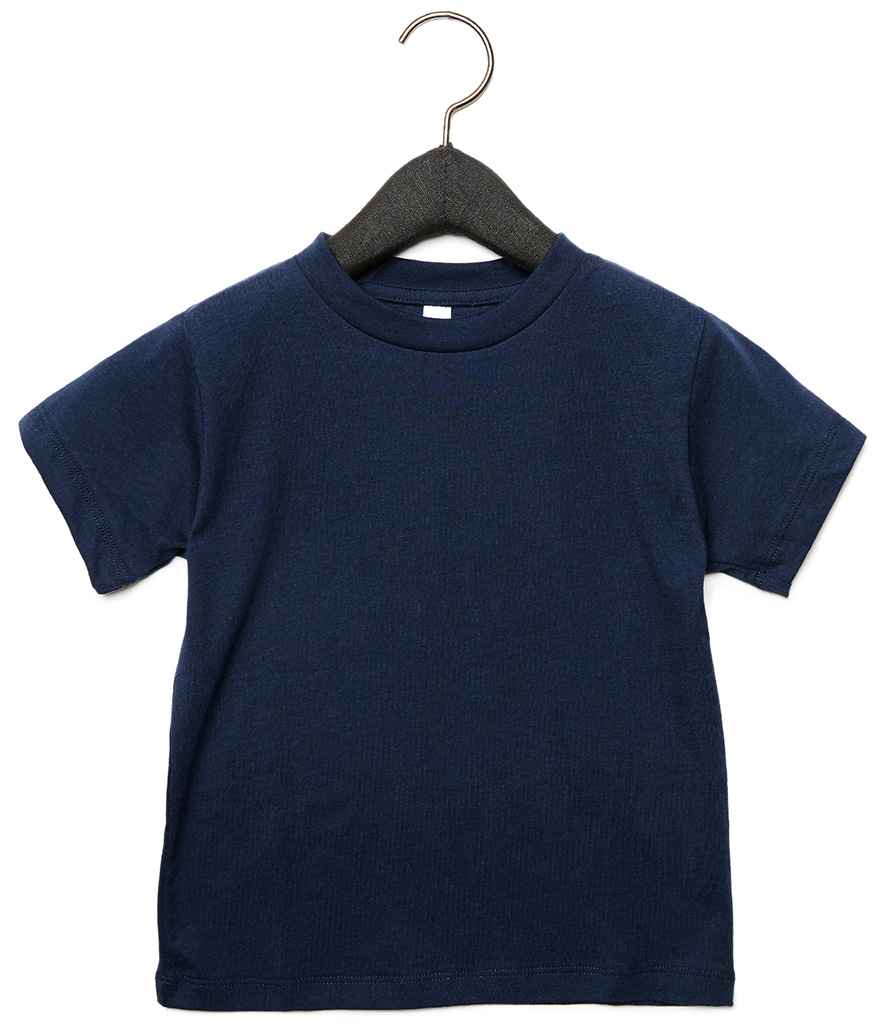 Canvas Youths Crew Neck T-Shirt in Navy by Bella+Canvas — Custom branded clothing by Print Press, featuring premium embroidery produced in our specialist print lab in the UK.