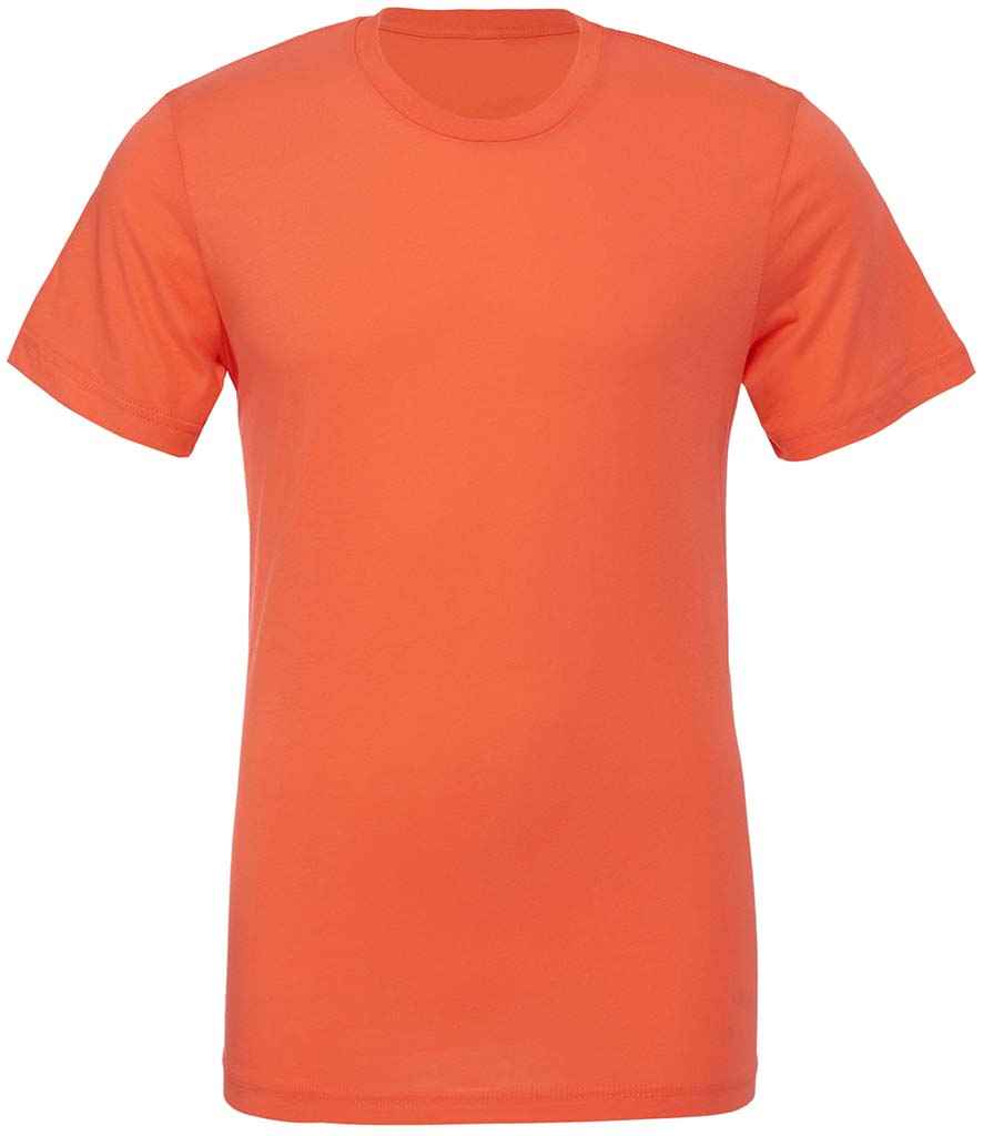 Canvas Unisex Crew Neck T-Shirt - (2nd Colours) in Coral by Bella+Canvas — Custom branded clothing by Print Press, featuring premium embroidery produced in our specialist print lab in the UK.