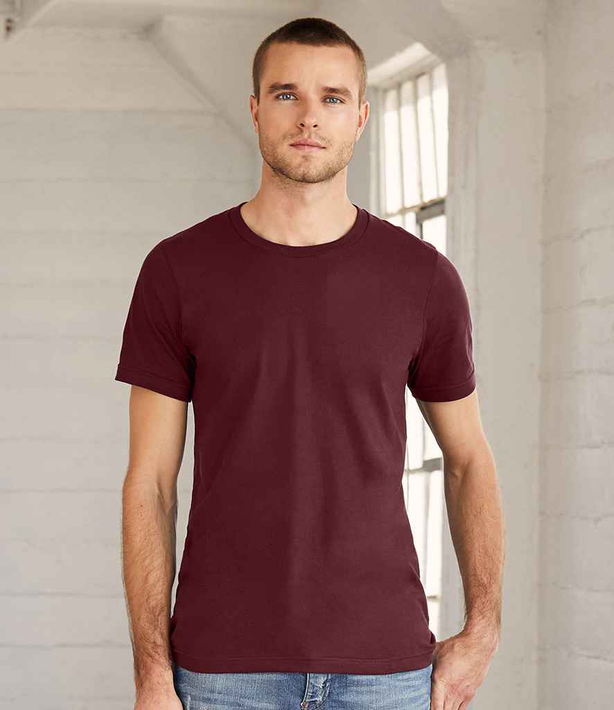 Canvas Unisex Crew Neck T-Shirt - (2nd Colours) in Maroon by Bella+Canvas — Custom branded clothing by Print Press, featuring premium embroidery produced in our specialist print lab in the UK.