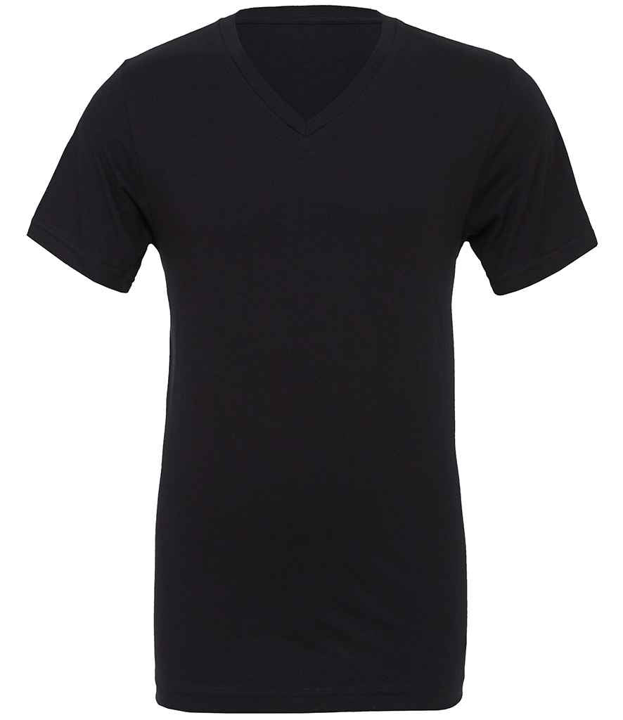 Canvas Unisex Jersey V Neck T-Shirt in by Bella+Canvas — Custom branded clothing by Print Press, featuring premium embroidery produced in our specialist print lab in the UK.