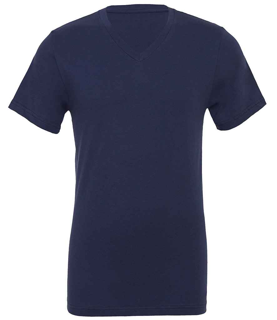 Canvas Unisex Jersey V Neck T-Shirt in by Bella+Canvas — Custom branded clothing by Print Press, featuring premium embroidery produced in our specialist print lab in the UK.