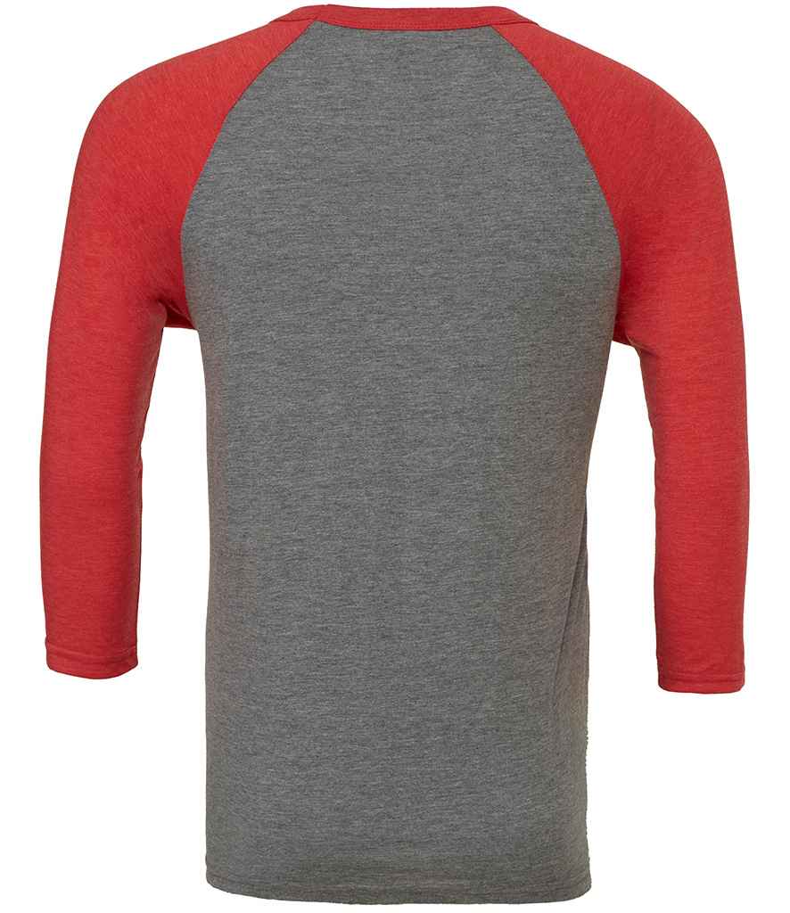 Canvas Unisex 3/4 Sleeve Baseball T-Shirt in by Bella+Canvas — Custom branded clothing by Print Press, featuring premium embroidery produced in our specialist print lab in the UK.