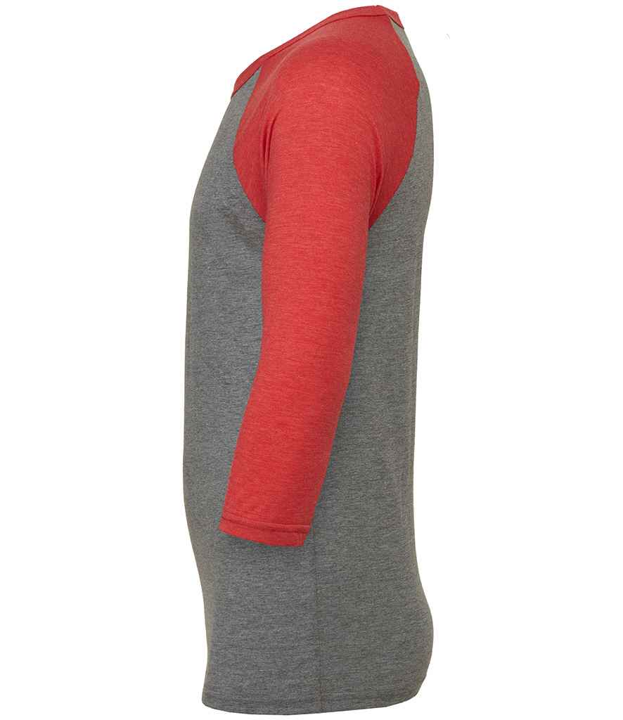 Canvas Unisex 3/4 Sleeve Baseball T-Shirt in by Bella+Canvas — Custom branded clothing by Print Press, featuring premium embroidery produced in our specialist print lab in the UK.