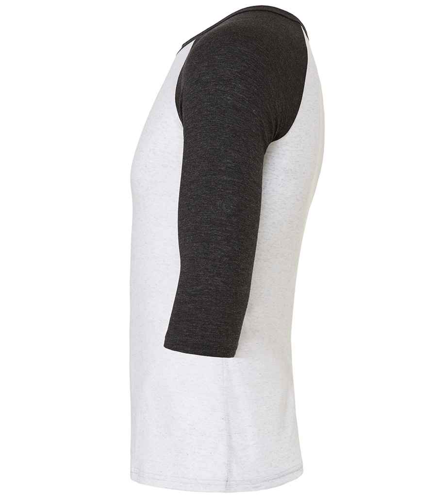 Canvas Unisex 3/4 Sleeve Baseball T-Shirt in by Bella+Canvas — Custom branded clothing by Print Press, featuring premium embroidery produced in our specialist print lab in the UK.