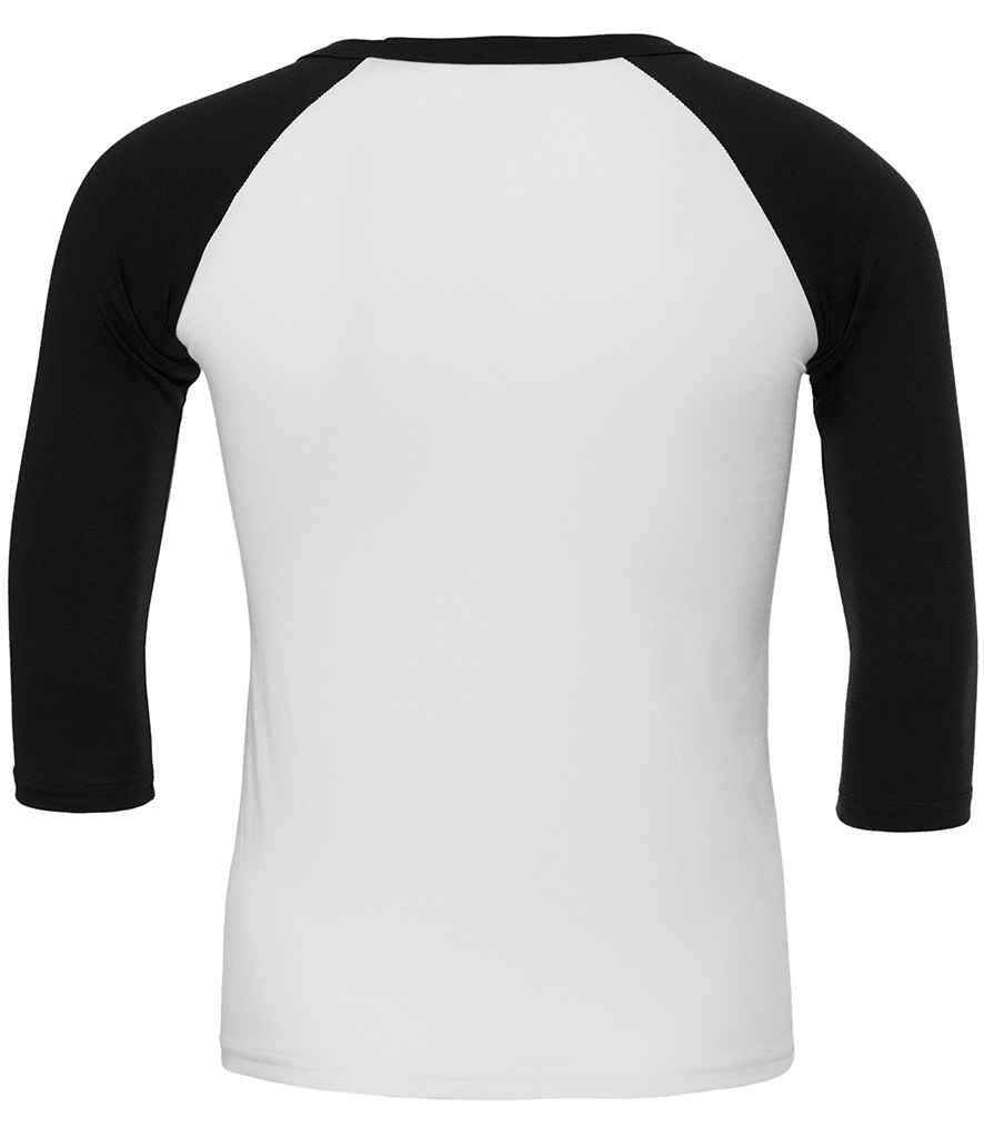 Canvas Unisex 3/4 Sleeve Baseball T-Shirt in by Bella+Canvas — Custom branded clothing by Print Press, featuring premium embroidery produced in our specialist print lab in the UK.