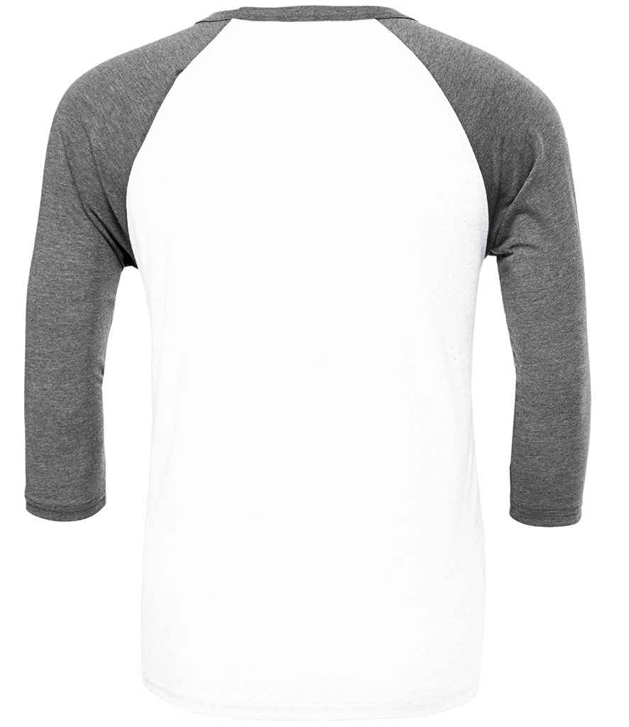 Canvas Unisex 3/4 Sleeve Baseball T-Shirt in by Bella+Canvas — Custom branded clothing by Print Press, featuring premium embroidery produced in our specialist print lab in the UK.