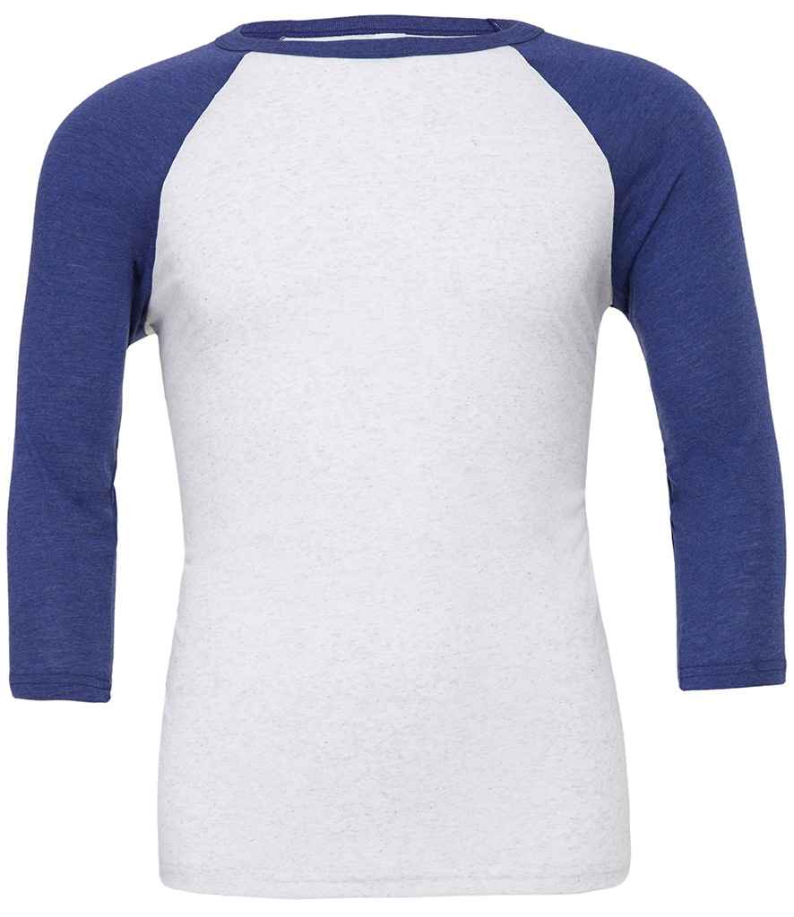 Canvas Unisex 3/4 Sleeve Baseball T-Shirt in by Bella+Canvas — Custom branded clothing by Print Press, featuring premium embroidery produced in our specialist print lab in the UK.