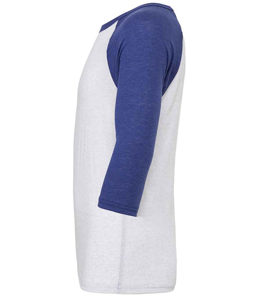 Canvas Unisex 3/4 Sleeve Baseball T-Shirt in by Bella+Canvas — Custom branded clothing by Print Press, featuring premium embroidery produced in our specialist print lab in the UK.
