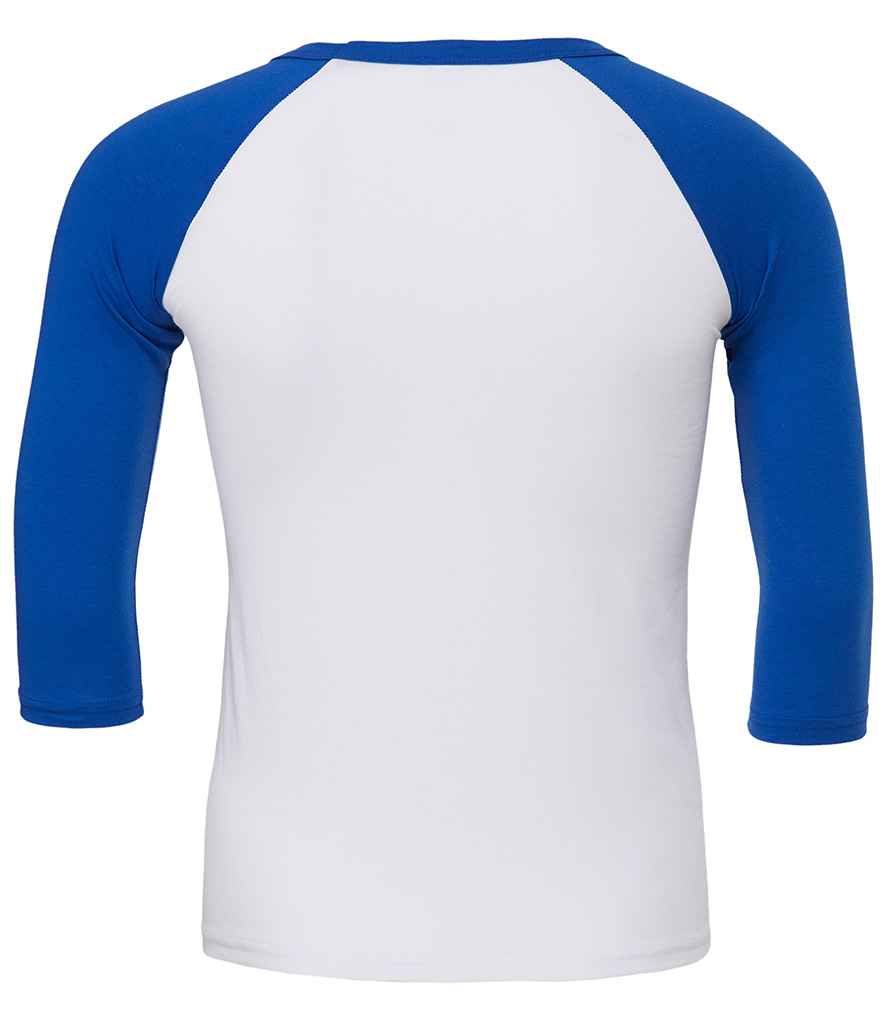 Canvas Unisex 3/4 Sleeve Baseball T-Shirt in by Bella+Canvas — Custom branded clothing by Print Press, featuring premium embroidery produced in our specialist print lab in the UK.