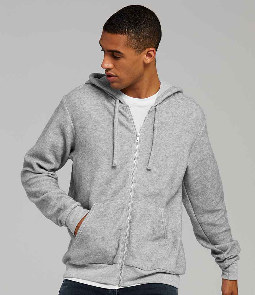 Canvas Unisex Sueded Full Zip Hoodie in Athletic Heather by Bella+Canvas — Custom branded clothing by Print Press, featuring premium embroidery produced in our specialist print lab in the UK.