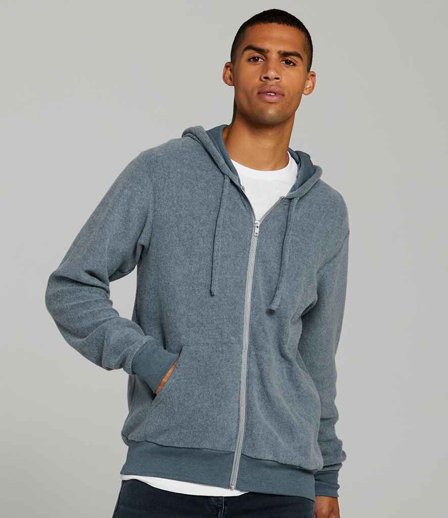 Canvas Unisex Sueded Full Zip Hoodie in Heather Slate by Bella+Canvas — Custom branded clothing by Print Press, featuring premium embroidery produced in our specialist print lab in the UK.