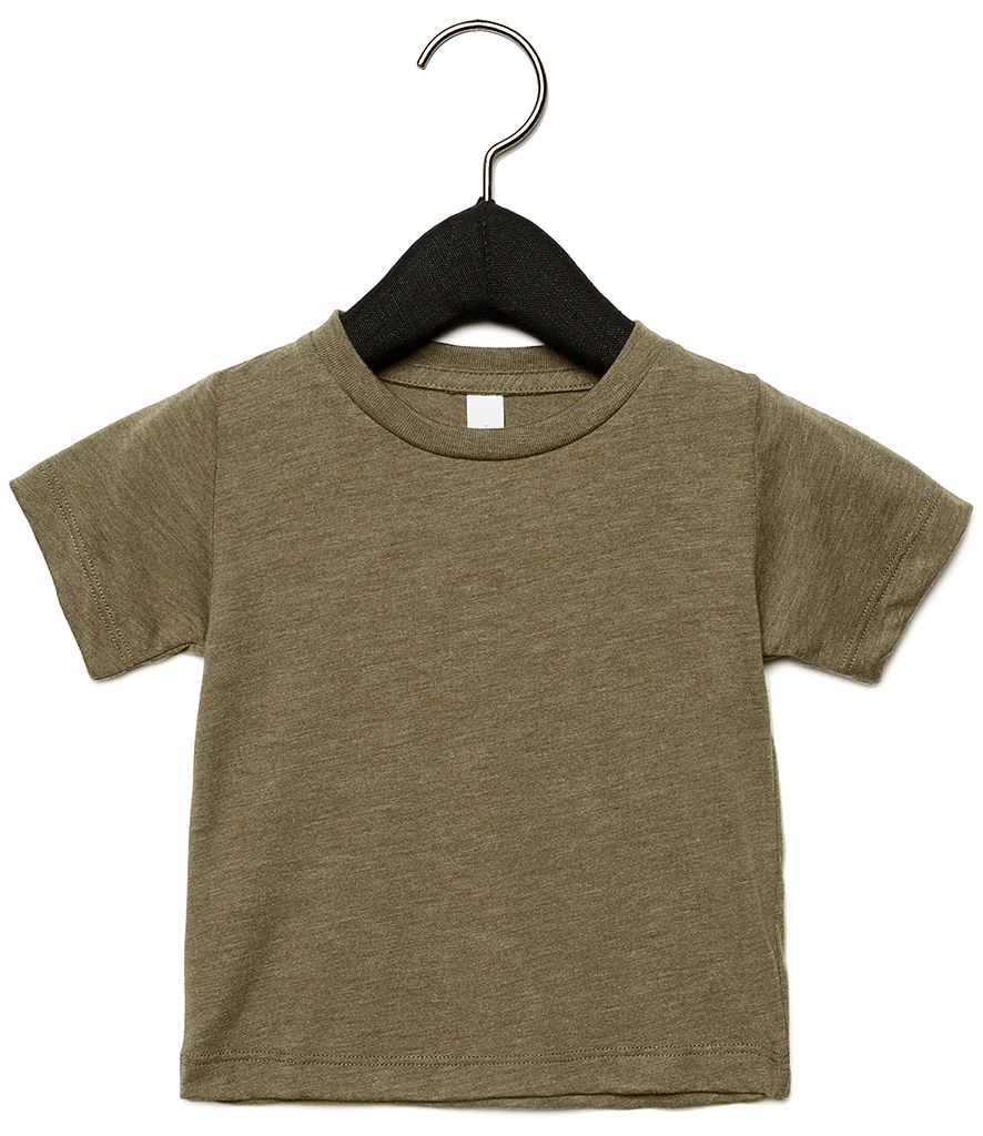 Canvas Baby Tri-Blend T-Shirt in Olive Green Tri-Blend by Bella+Canvas — Custom branded clothing by Print Press, featuring premium embroidery produced in our specialist print lab in the UK.