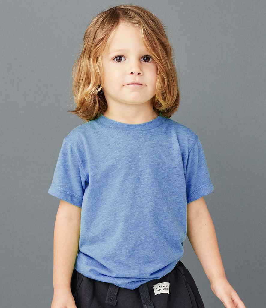Canvas Toddler Tri-Blend T-Shirt in Blue Tri-Blend by Bella+Canvas — Custom branded clothing by Print Press, featuring premium embroidery produced in our specialist print lab in the UK.
