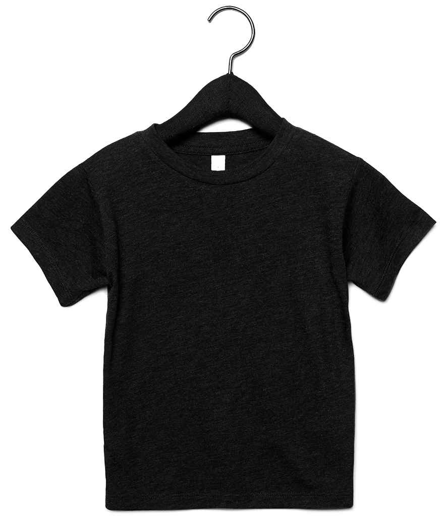 Canvas Toddler Tri-Blend T-Shirt in Charcoal Black Tri-Blend by Bella+Canvas — Custom branded clothing by Print Press, featuring premium embroidery produced in our specialist print lab in the UK.