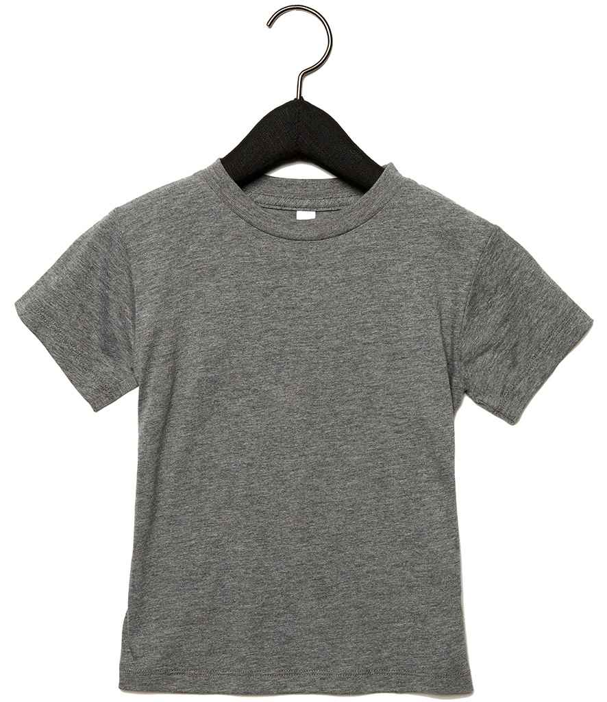Canvas Toddler Tri-Blend T-Shirt in Grey Tri-Blend by Bella+Canvas — Custom branded clothing by Print Press, featuring premium embroidery produced in our specialist print lab in the UK.