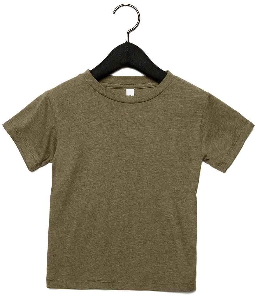 Canvas Toddler Tri-Blend T-Shirt in Olive Green Tri-Blend by Bella+Canvas — Custom branded clothing by Print Press, featuring premium embroidery produced in our specialist print lab in the UK.