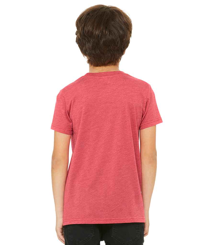 Canvas Youths Tri-Blend T-Shirt in Light Red Tri-Blend by Bella+Canvas — Custom branded clothing by Print Press, featuring premium embroidery produced in our specialist print lab in the UK.