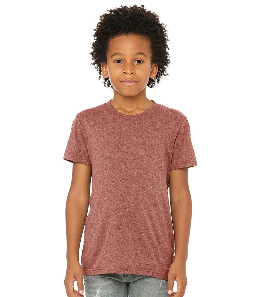 Canvas Youths Tri-Blend T-Shirt in Mauve Tri-Blend by Bella+Canvas — Custom branded clothing by Print Press, featuring premium embroidery produced in our specialist print lab in the UK.