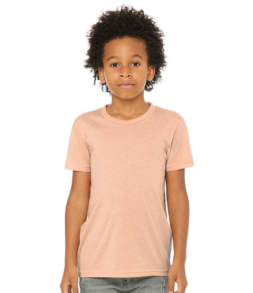 Canvas Youths Tri-Blend T-Shirt in Peach Tri-Blend by Bella+Canvas — Custom branded clothing by Print Press, featuring premium embroidery produced in our specialist print lab in the UK.