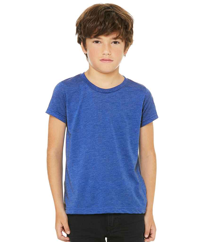 Canvas Youths Tri-Blend T-Shirt in True Royal Tri-Blend by Bella+Canvas — Custom branded clothing by Print Press, featuring premium embroidery produced in our specialist print lab in the UK.