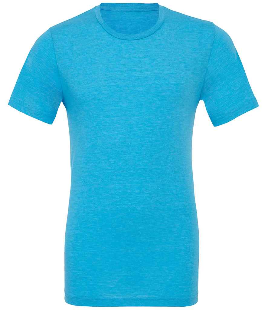 Canvas Unisex Tri-Blend T-Shirt in Aqua Tri-Blend by Bella+Canvas — Custom branded clothing by Print Press, featuring premium embroidery produced in our specialist print lab in the UK.
