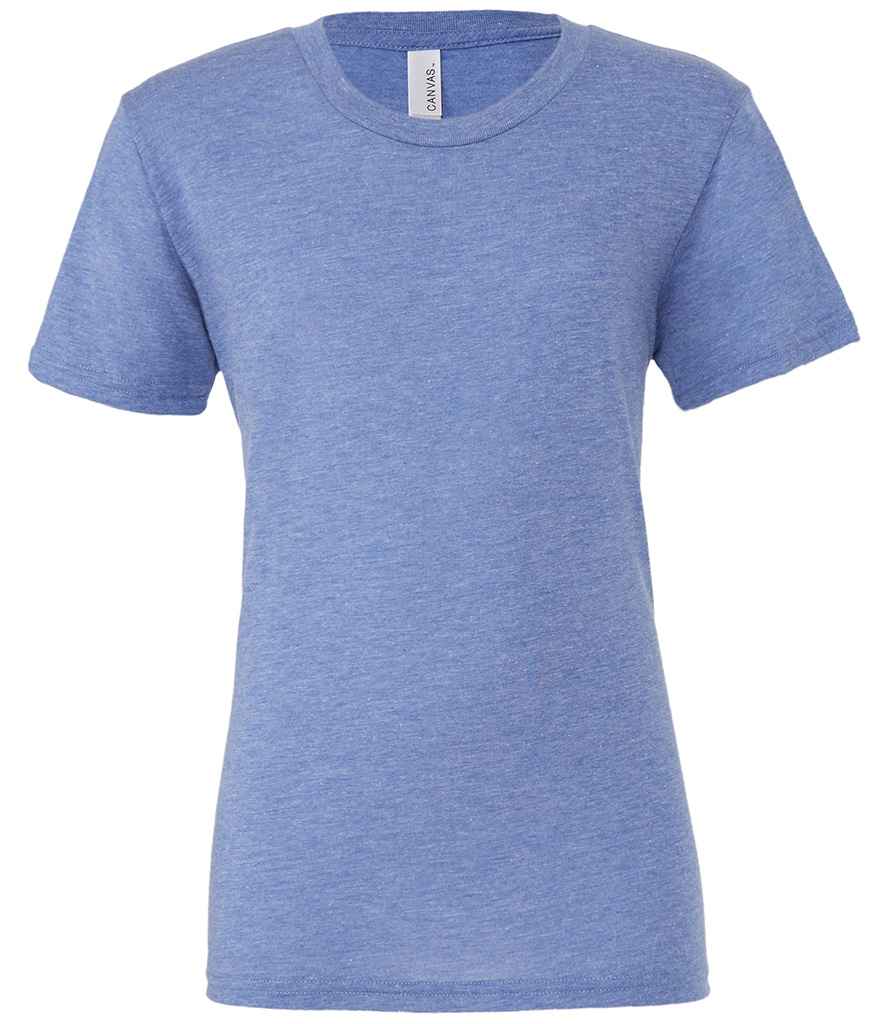 Canvas Unisex Tri-Blend T-Shirt in Blue Tri-Blend by Bella+Canvas — Custom branded clothing by Print Press, featuring premium embroidery produced in our specialist print lab in the UK.