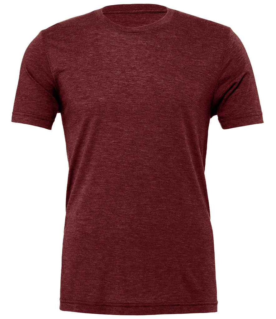 Canvas Unisex Tri-Blend T-Shirt - (3rd Colours) in Cardinal Red Tri-Blend by Bella+Canvas — Custom branded clothing by Print Press, featuring premium embroidery produced in our specialist print lab in the UK.