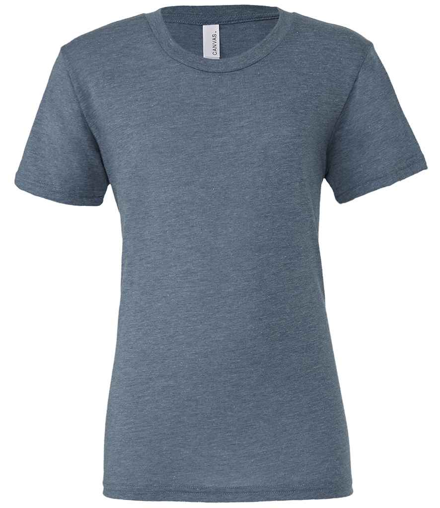 Canvas Unisex Tri-Blend T-Shirt in Denim Tri-Blend by Bella+Canvas — Custom branded clothing by Print Press, featuring premium embroidery produced in our specialist print lab in the UK.