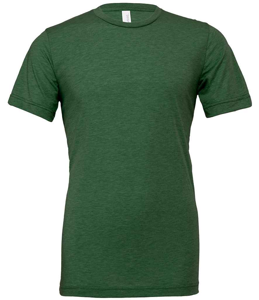Canvas Unisex Tri-Blend T-Shirt - (3rd Colours) in Grass Green Tri-Blend by Bella+Canvas — Custom branded clothing by Print Press, featuring premium embroidery produced in our specialist print lab in the UK.