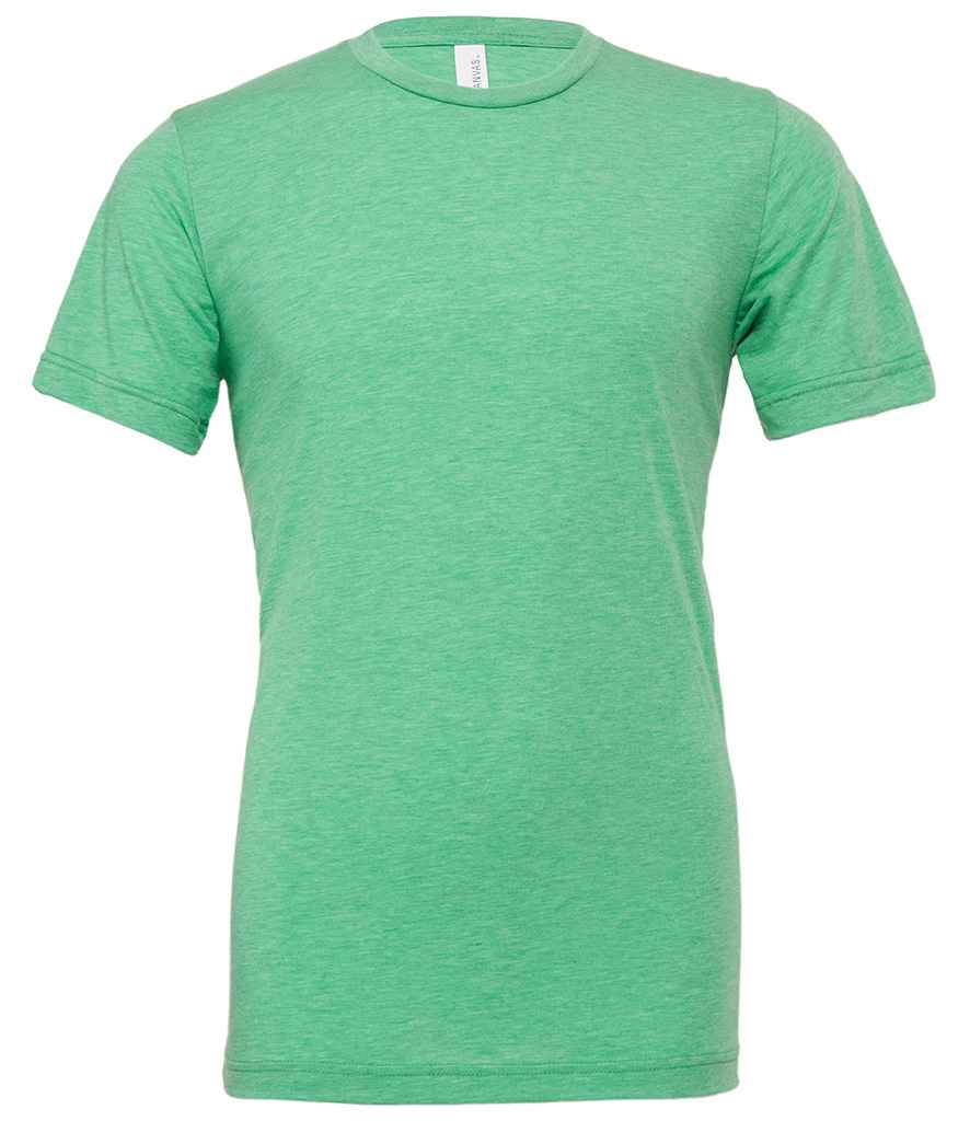 Canvas Unisex Tri-Blend T-Shirt - (3rd Colours) in Green Tri-Blend by Bella+Canvas — Custom branded clothing by Print Press, featuring premium embroidery produced in our specialist print lab in the UK.