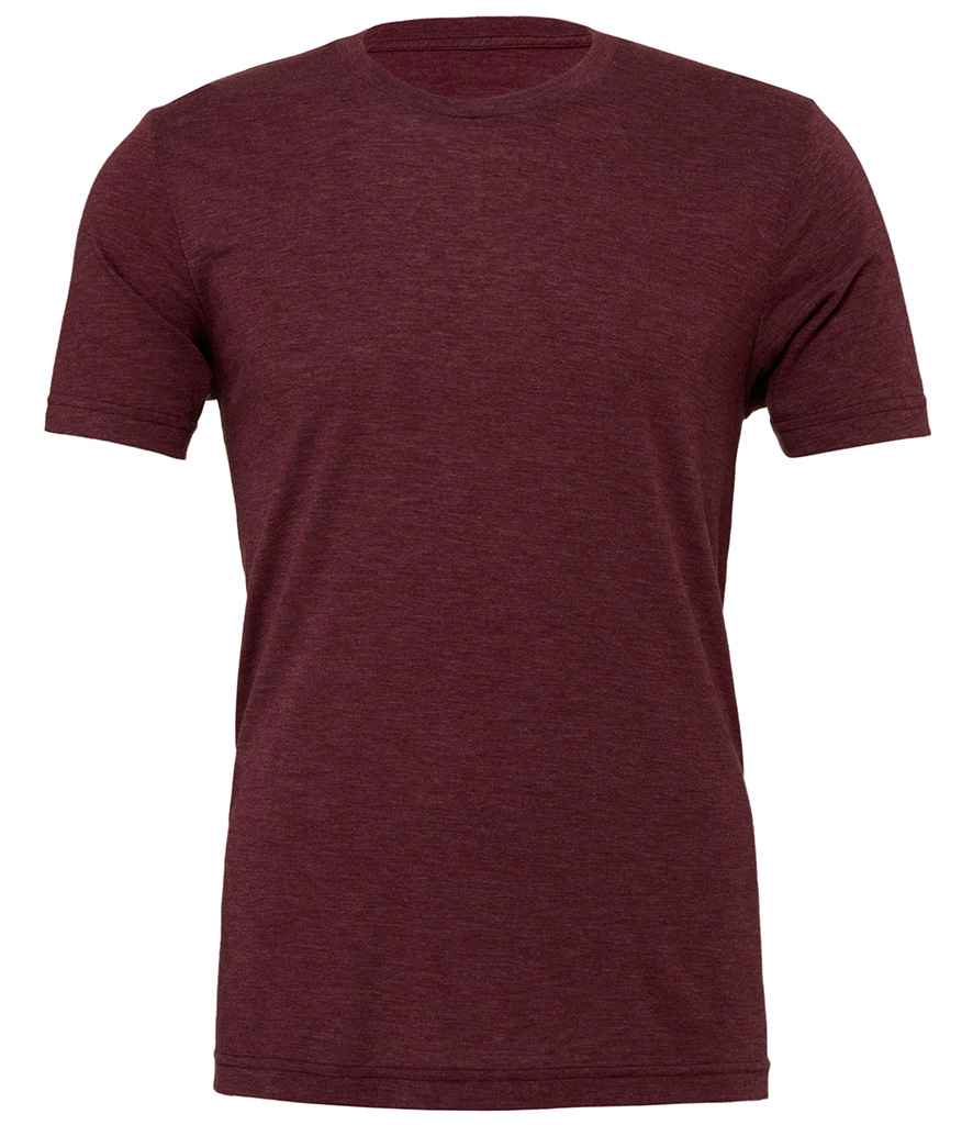 Canvas Unisex Tri-Blend T-Shirt - (2nd Colours) in Maroon Tri-Blend by Bella+Canvas — Custom branded clothing by Print Press, featuring premium embroidery produced in our specialist print lab in the UK.