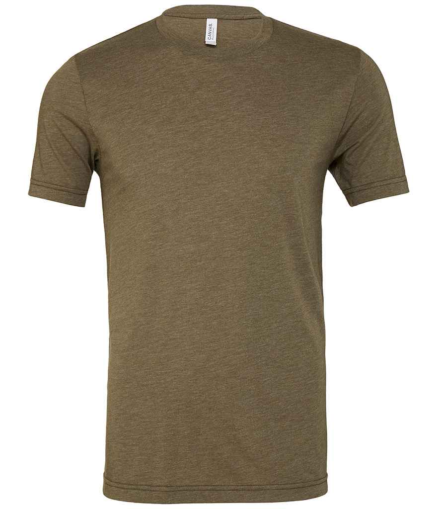 Canvas Unisex Tri-Blend T-Shirt - (2nd Colours) in Olive Green Tri-Blend by Bella+Canvas — Custom branded clothing by Print Press, featuring premium embroidery produced in our specialist print lab in the UK.