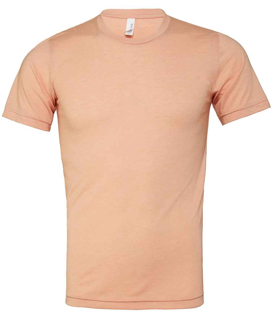 Canvas Unisex Tri-Blend T-Shirt - (2nd Colours) in Peach Tri-Blend by Bella+Canvas — Custom branded clothing by Print Press, featuring premium embroidery produced in our specialist print lab in the UK.