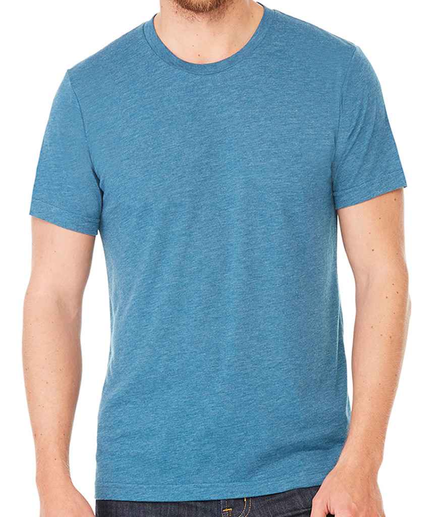 Canvas Unisex Tri-Blend T-Shirt in Steel Blue Tri-Blend by Bella+Canvas — Custom branded clothing by Print Press, featuring premium embroidery produced in our specialist print lab in the UK.