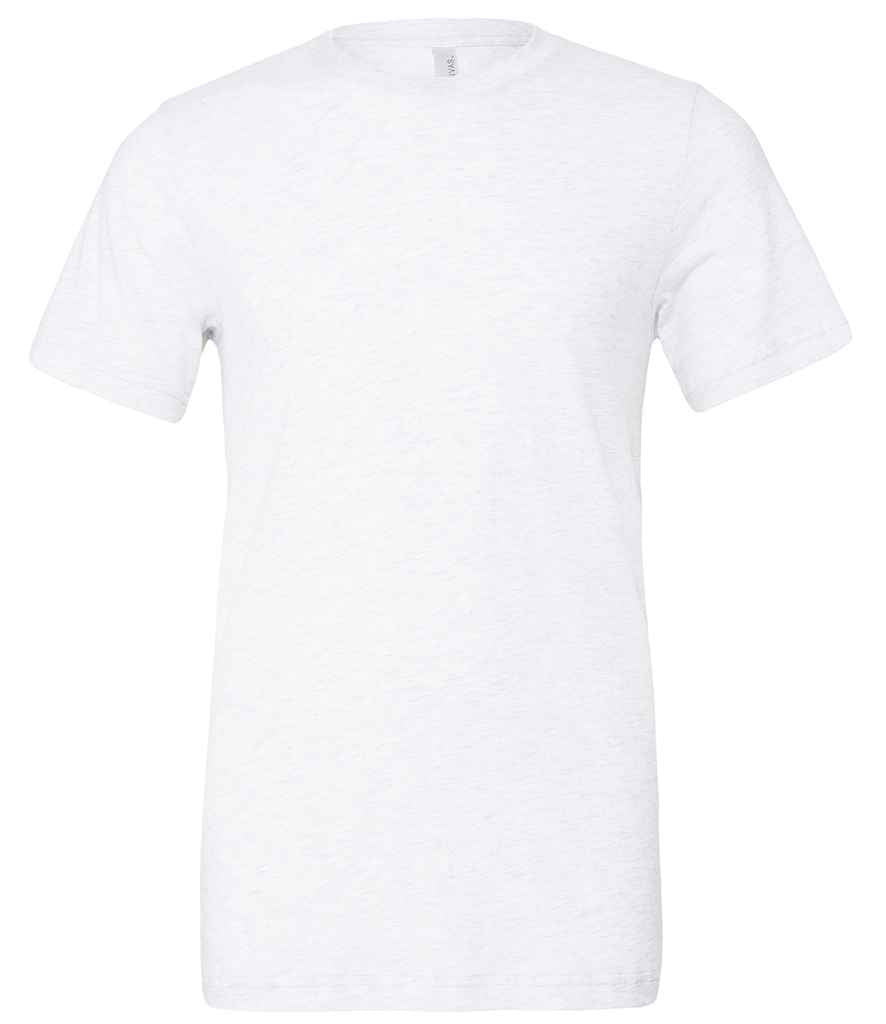 Canvas Unisex Tri-Blend T-Shirt in Solid White Tri-Blend by Bella+Canvas — Custom branded clothing by Print Press, featuring premium embroidery produced in our specialist print lab in the UK.