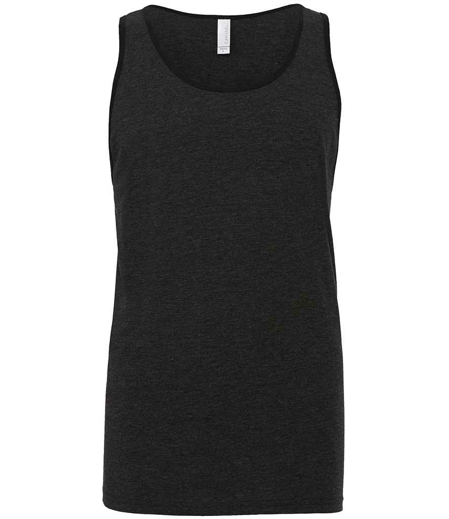 Canvas Unisex Jersey Tank Top in Charcoal Tri-Blend by Bella+Canvas — Custom branded clothing by Print Press, featuring premium embroidery produced in our specialist print lab in the UK.