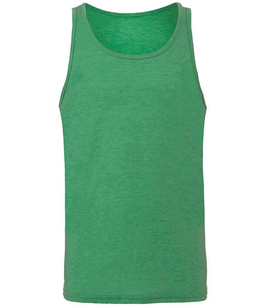 Canvas Unisex Jersey Tank Top in Green Tri-Blend by Bella+Canvas — Custom branded clothing by Print Press, featuring premium embroidery produced in our specialist print lab in the UK.