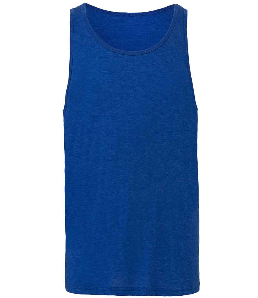 Canvas Unisex Jersey Tank Top in Royal Tri-Blend by Bella+Canvas — Custom branded clothing by Print Press, featuring premium embroidery produced in our specialist print lab in the UK.
