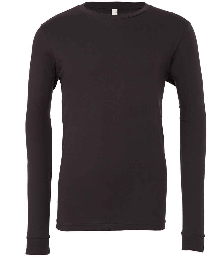 Canvas Unisex Jersey Long Sleeve T-Shirt in Dark Grey Solid by Bella+Canvas — Custom branded clothing by Print Press, featuring premium embroidery produced in our specialist print lab in the UK.
