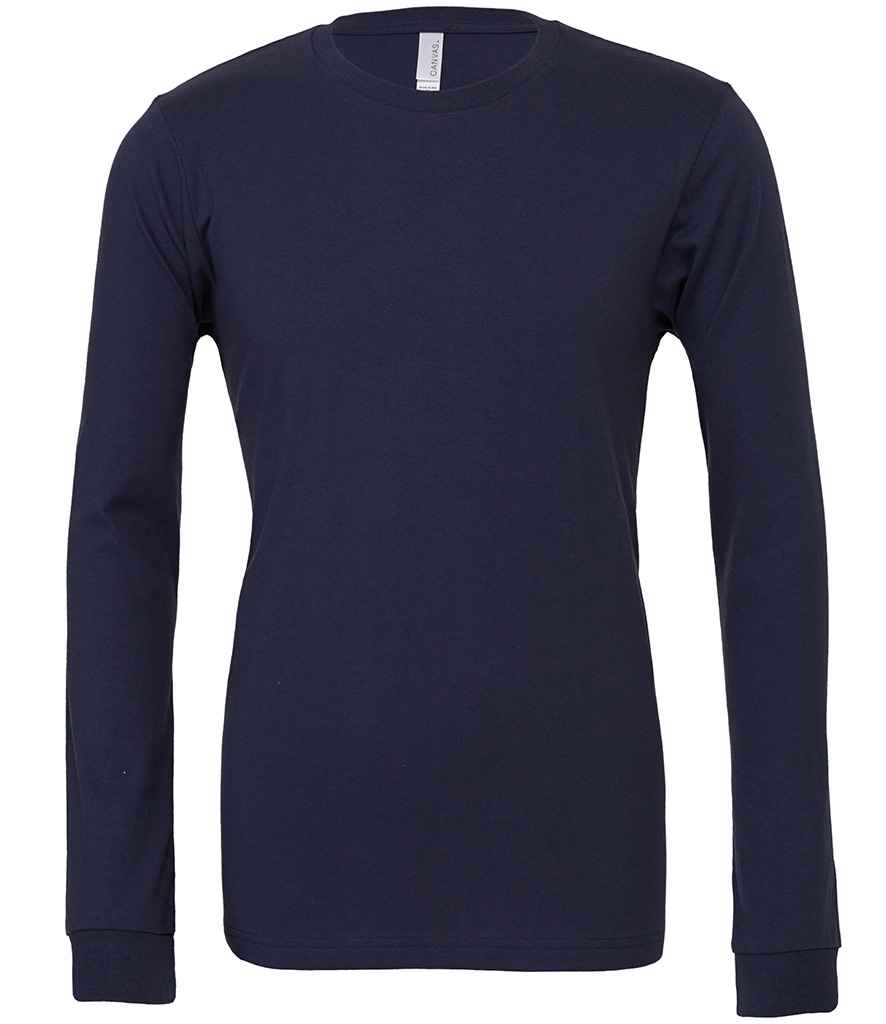 Canvas Unisex Jersey Long Sleeve T-Shirt in by Bella+Canvas — Custom branded clothing by Print Press, featuring premium embroidery produced in our specialist print lab in the UK.